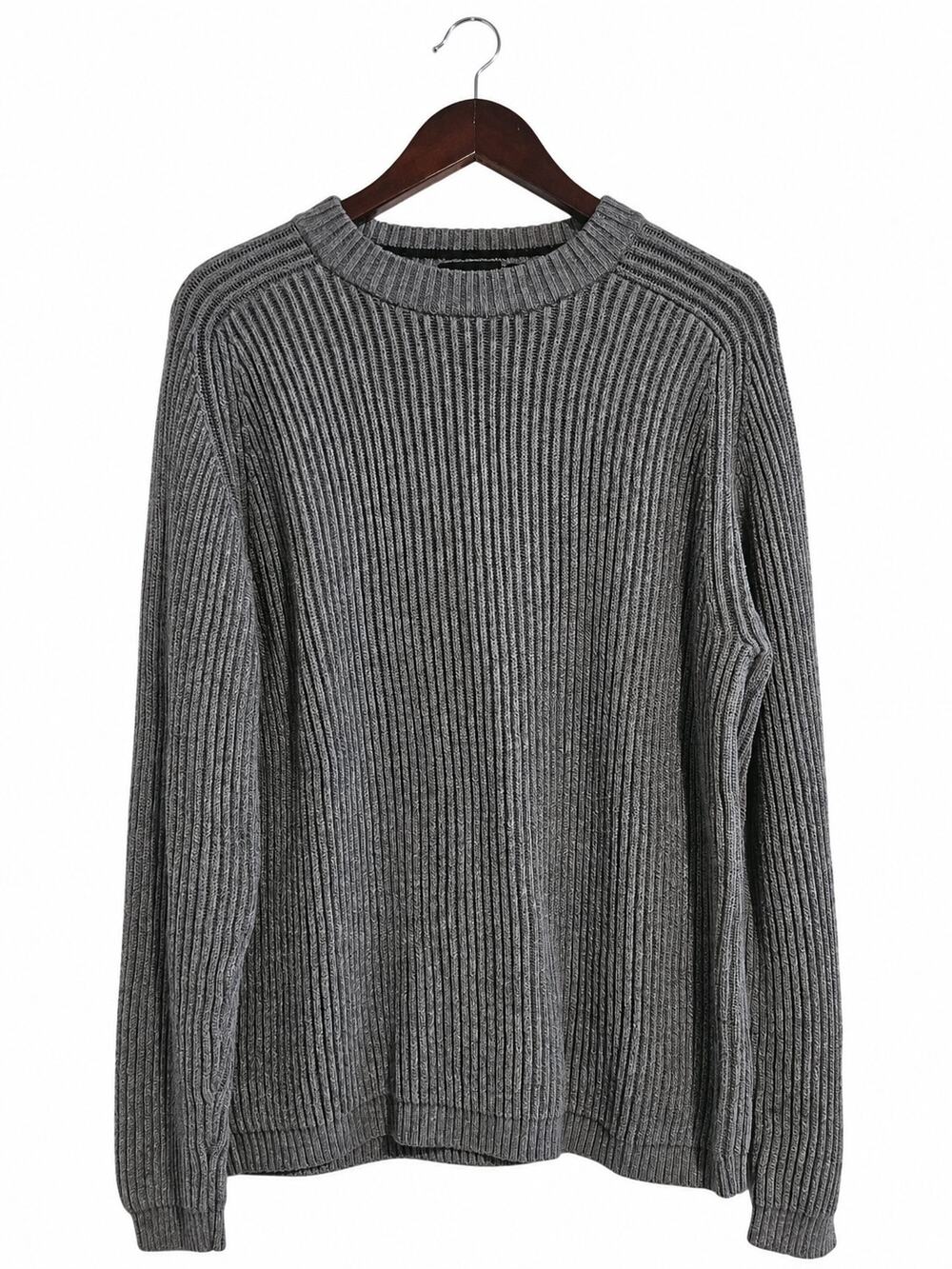 Vintage Oxford Fulham Sweater Mens XL Gray Ribbed 100% Cotton Made Australia